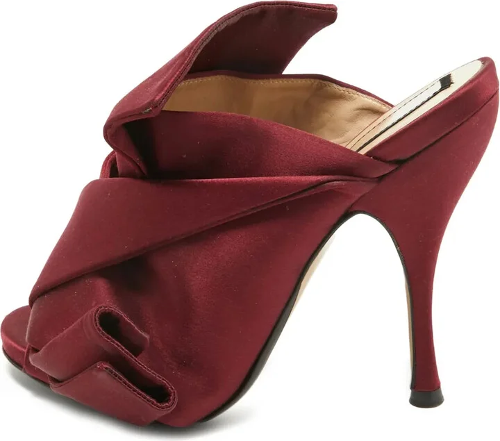 Pre-Owned 130mm Satin Sandals