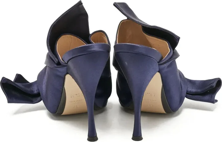 Pre-Owned 130mm Satin Wrap Sandals - Image 4