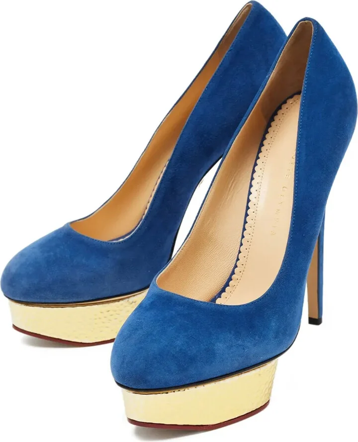Pre-Owned 130mm suede heeled pumps - Image 2