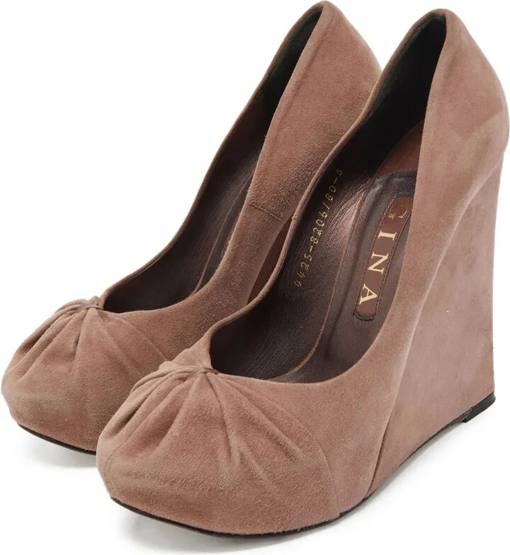 Pre-Owned 130mm Suede Pumps - Image 3