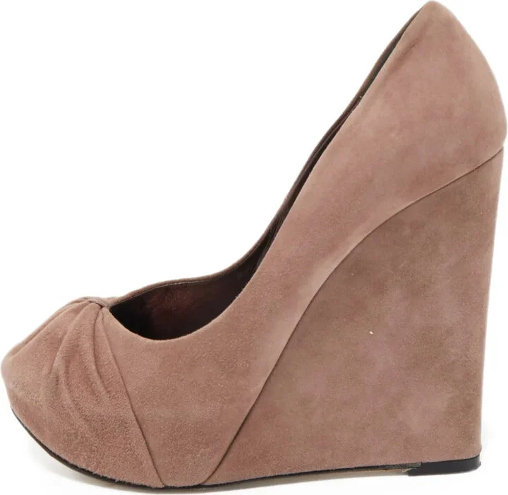 Pre-Owned 130mm Suede Pumps