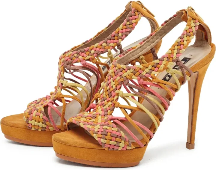 Pre-Owned 130mm Woven Sandals - Image 2