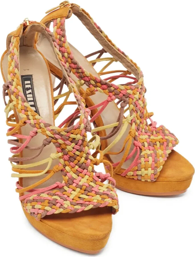 Pre-Owned 130mm Woven Sandals - Image 3