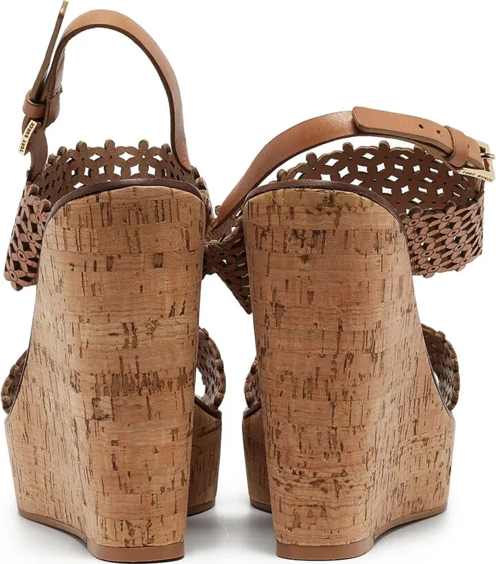 pre-owned 135mm Daisy wedged sandals - Image 3