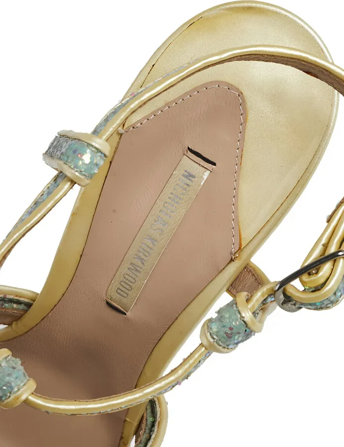 Pre-owned 135mm glitter platform sandals - Image 5