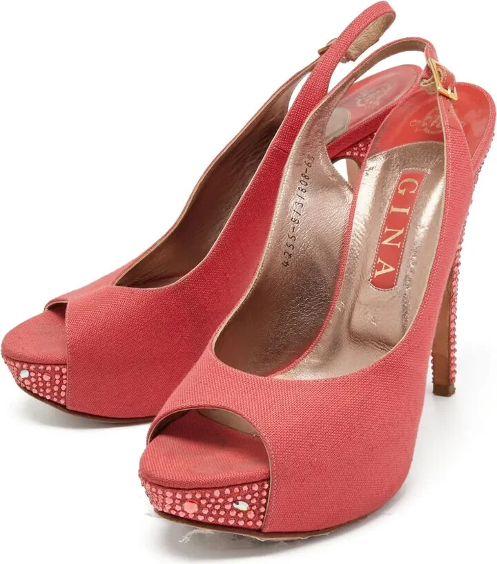 Pre-Owned 135mm Peep-Toe Slingback Pumps - Image 3
