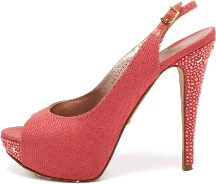 Pre-Owned 135mm Peep-Toe Slingback Pumps