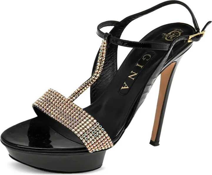 Pre-Owned 135mm Rhinestone-Embellished Sandals - Image 2