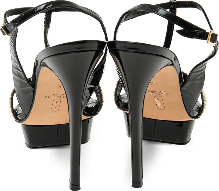 Pre-Owned 135mm Rhinestone-Embellished Sandals - Image 4
