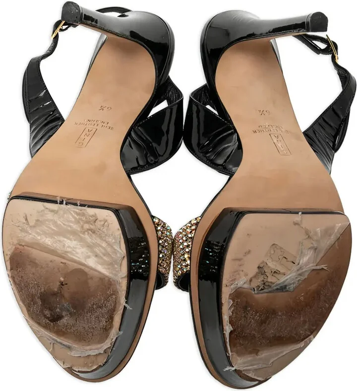 Pre-Owned 135mm Rhinestone-Embellished Sandals - Image 5