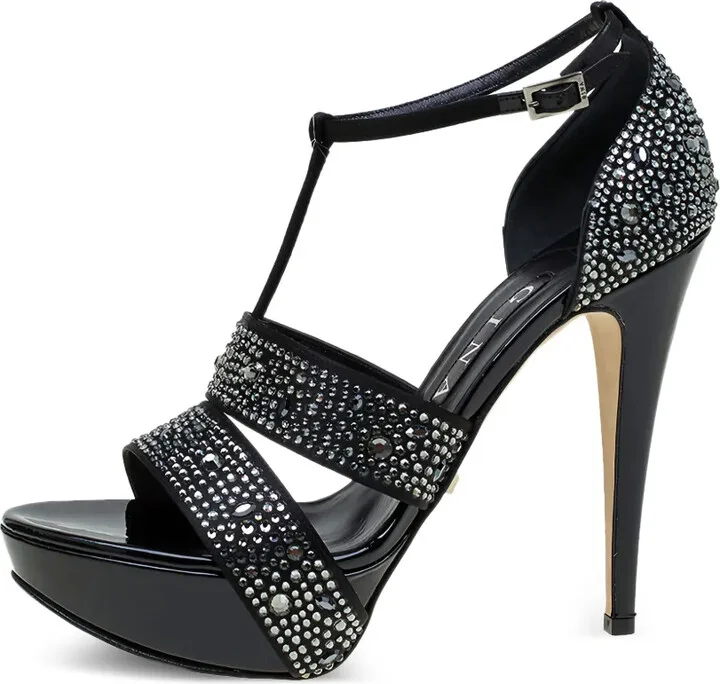 Pre-Owned 135mm Rhinestoned Sandals - Image 5