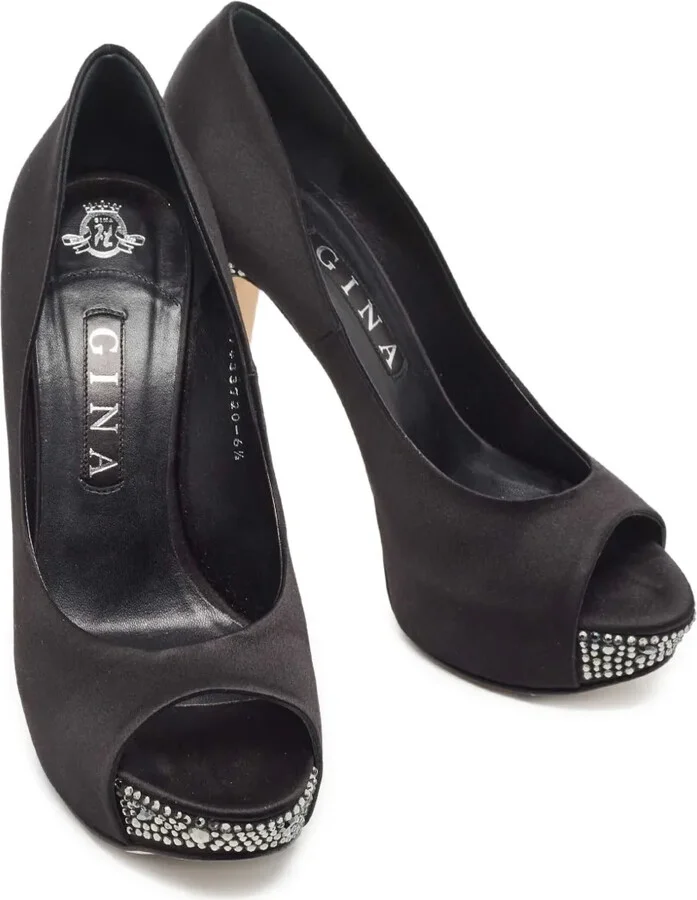 Pre-Owned 135mm Satin Pumps - Image 2