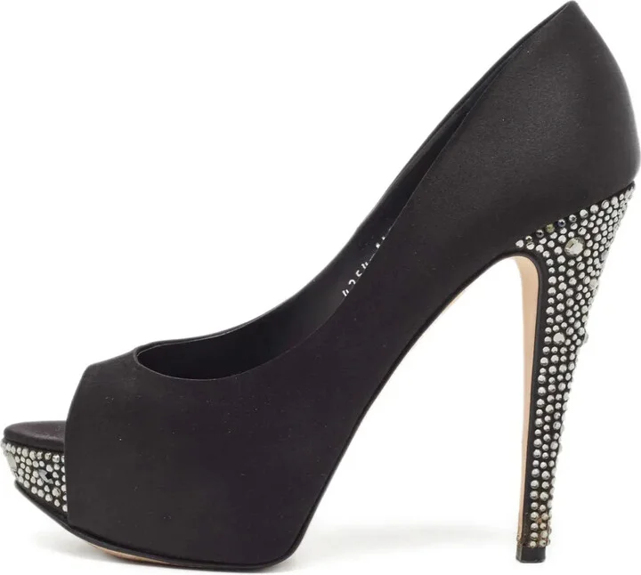 Pre-Owned 135mm Satin Pumps