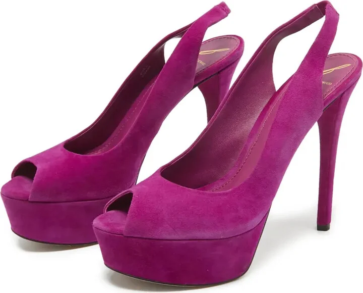 Pre-Owned 135mm Slingback Platform Sandals - Image 2