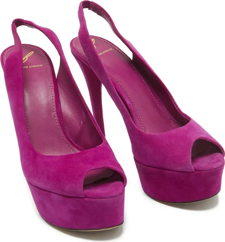 Pre-Owned 135mm Slingback Platform Sandals - Image 3