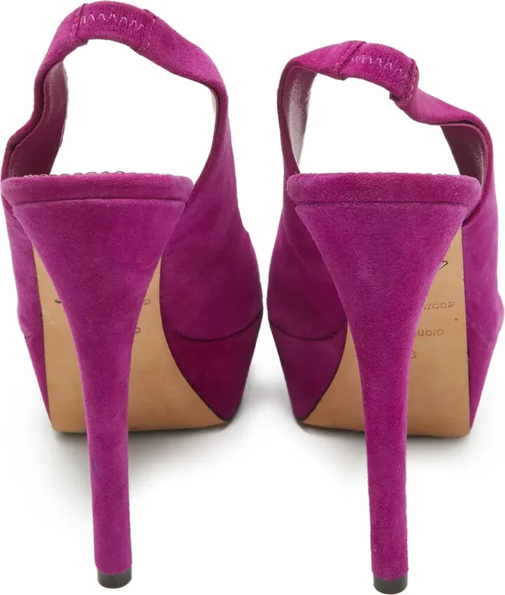 Pre-Owned 135mm Slingback Platform Sandals - Image 4