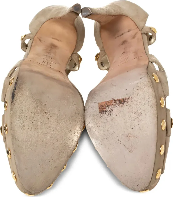 Pre-Owned 135mm Studded Platform Pumps - Image 4