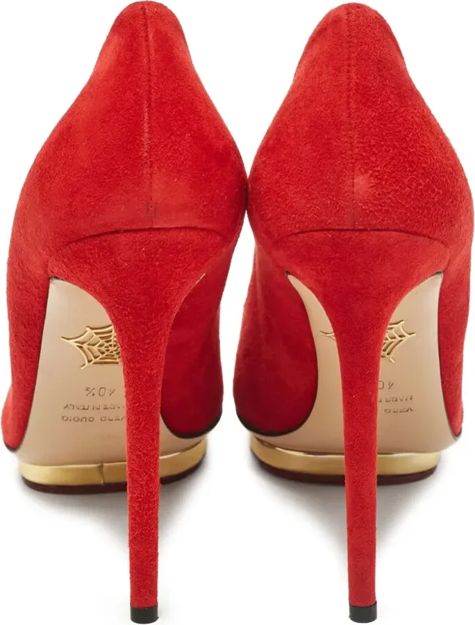 Pre-Owned 135mm Suede Stiletto Pumps - Image 3