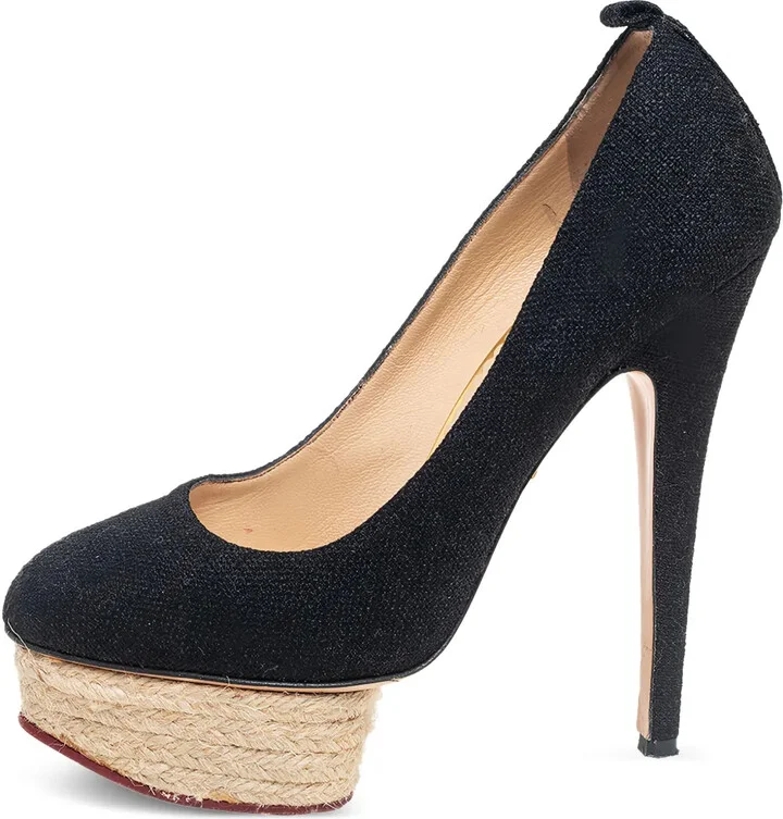 pre-owned 140mm Dolores platform pumps