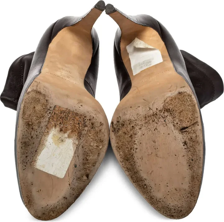 Pre-Owned 140mm Leather Booties - Image 4