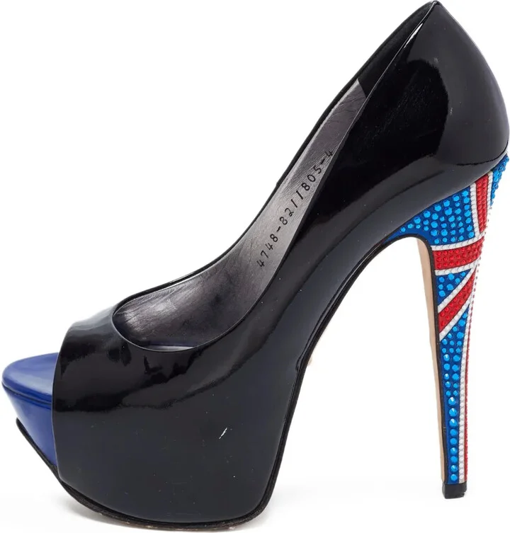 Pre-Owned 140mm leather pumps