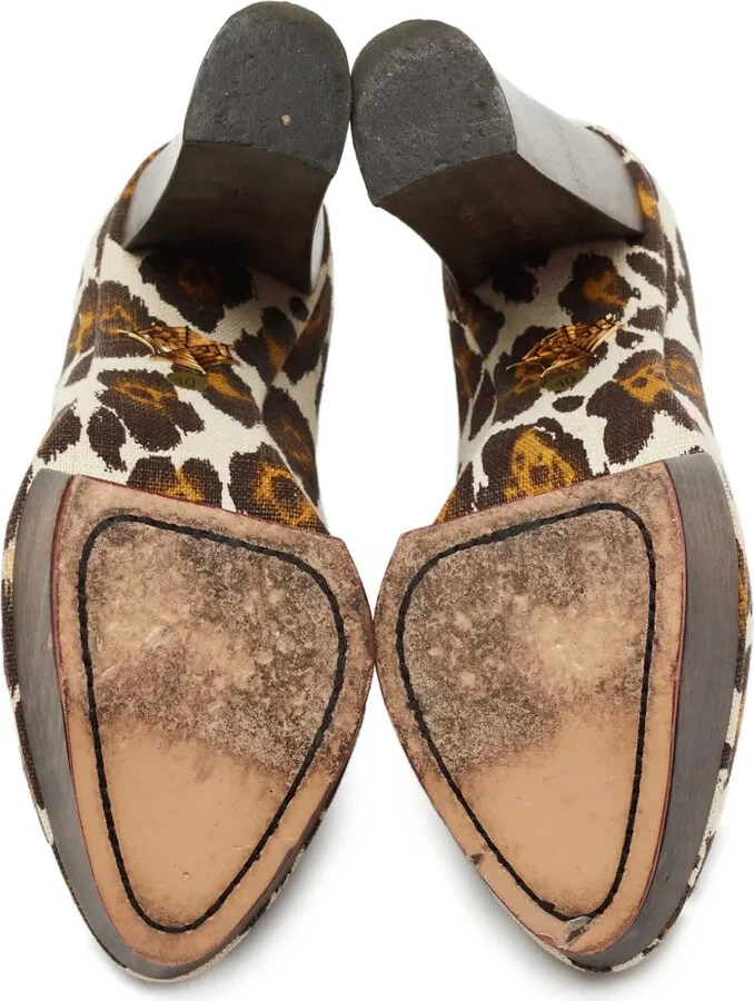 Pre-Owned 140mm Leopard-Print Platform Pumps - Image 4