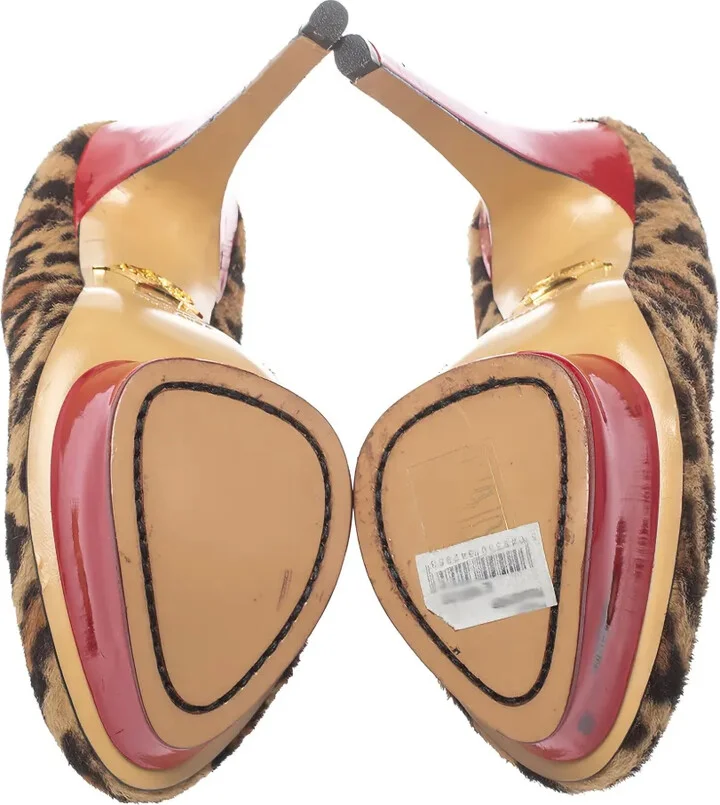 Pre-Owned 140mm Leopard-Print Platform Pumps - Image 3