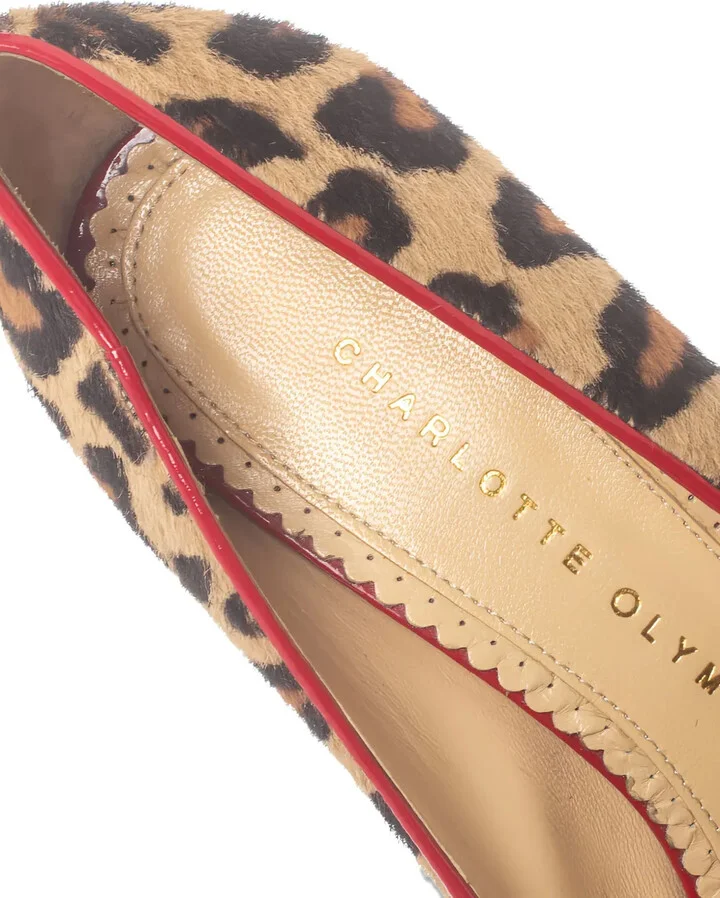 Pre-Owned 140mm Leopard-Print Platform Pumps - Image 5