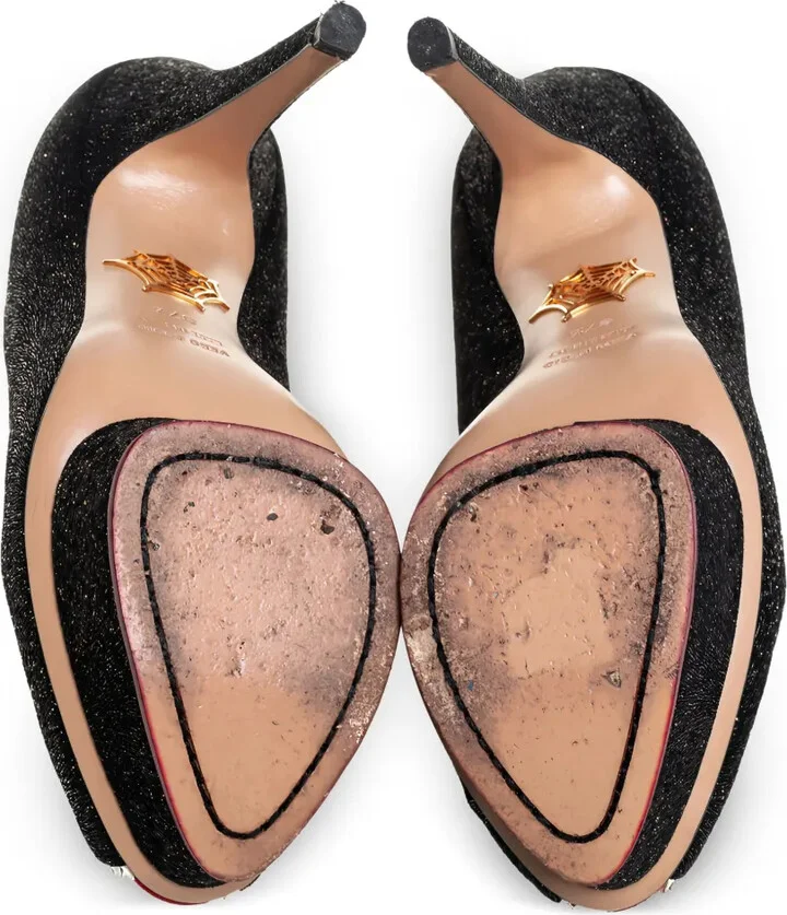 Pre-Owned 140mm Peep-Toe Platform Pumps - Image 5