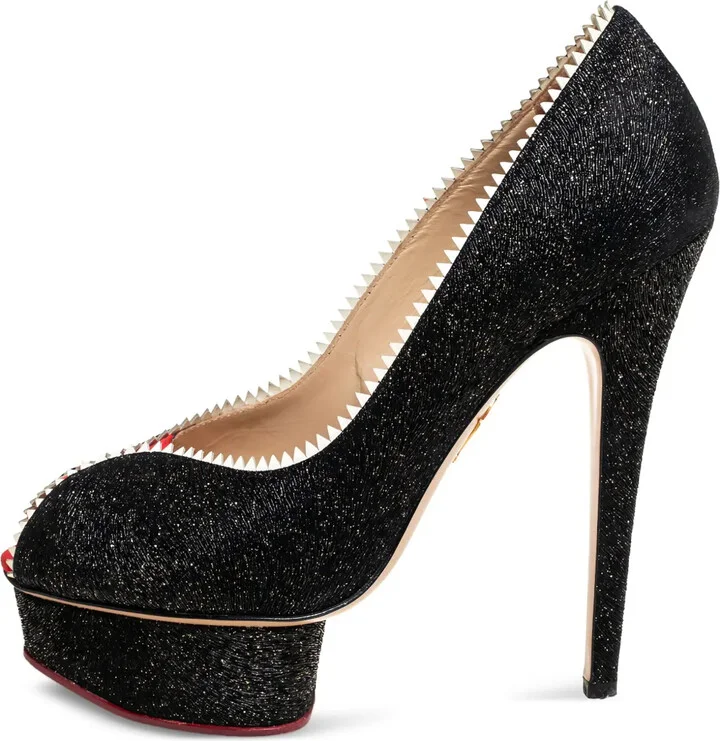 Pre-Owned 140mm Peep-Toe Platform Pumps