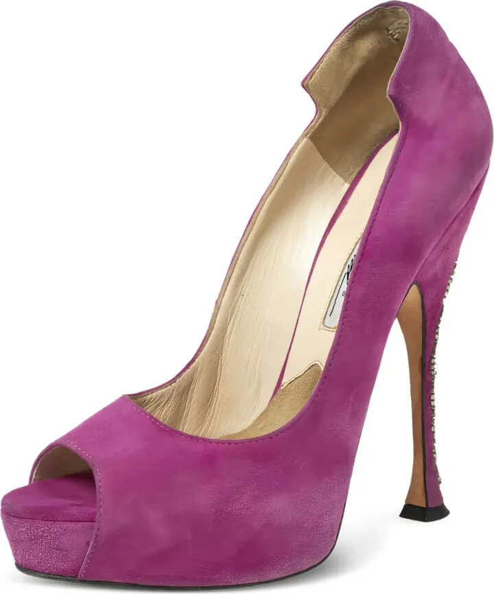 Pre-Owned 140mm Peep-Toe Pumps - Image 2