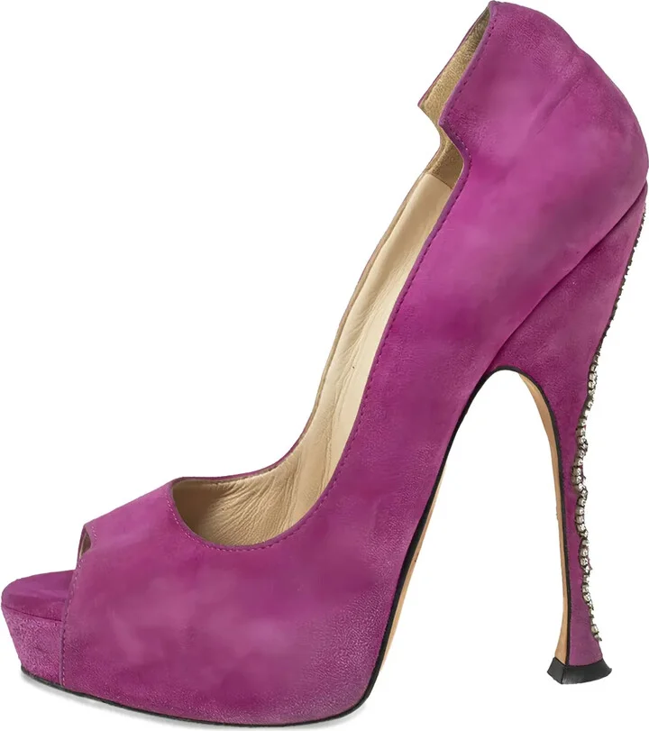 Pre-Owned 140mm Peep-Toe Pumps