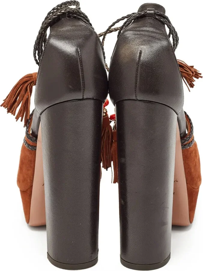 Pre-Owned 140mm Tassel-Embellished Sandals - Image 4