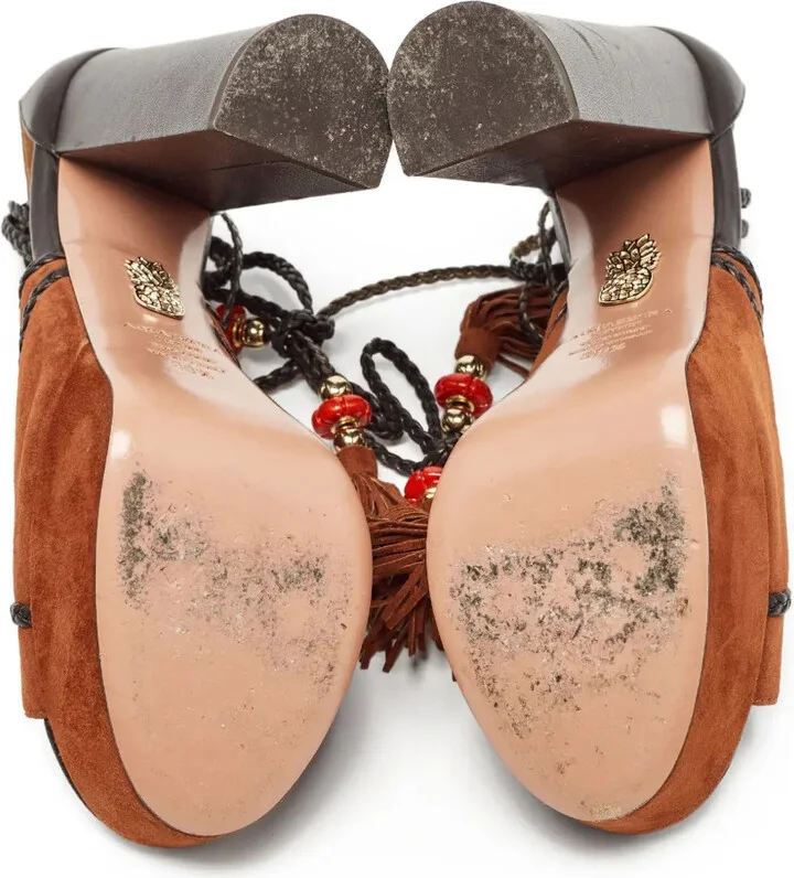 Pre-Owned 140mm Tassel-Embellished Sandals - Image 5