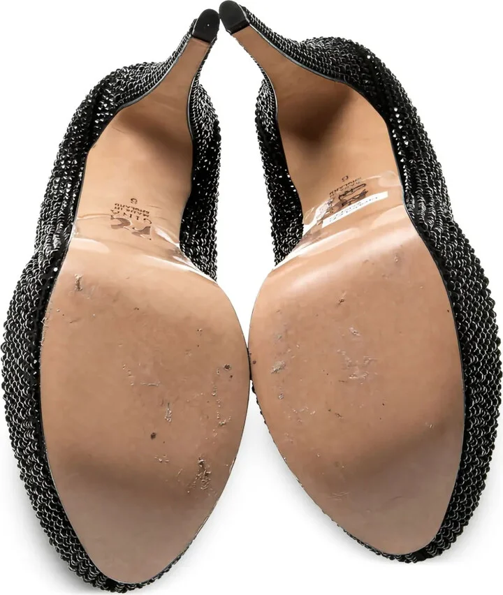 Pre-Owned 145mm Crystal-Embellished Pumps - Image 5