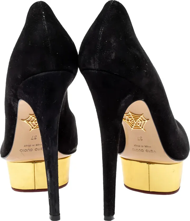 pre-owned 145mm Dolly suede platform pumps - Image 3