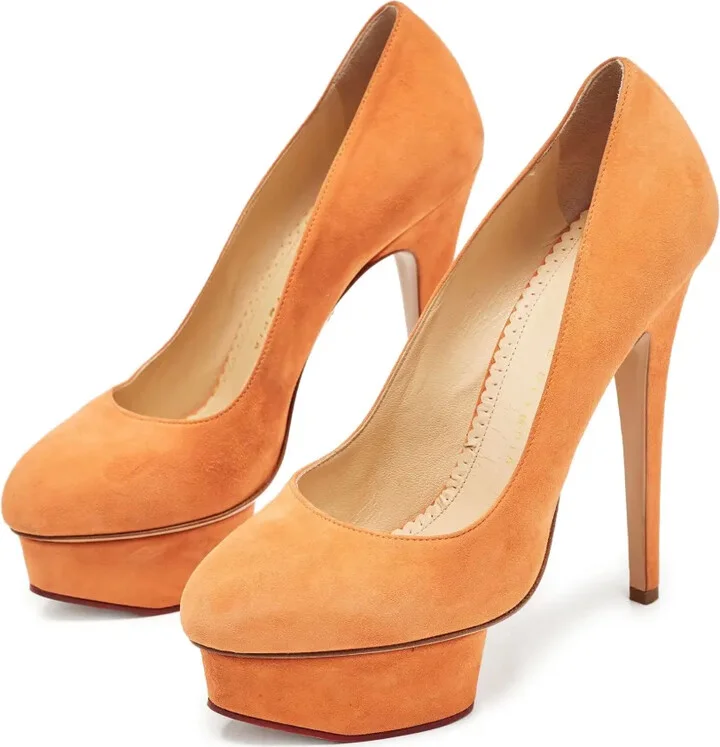 pre-owned 145mm Dolly suede pumps - Image 3