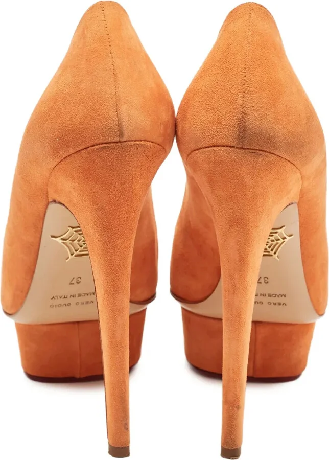 pre-owned 145mm Dolly suede pumps - Image 4