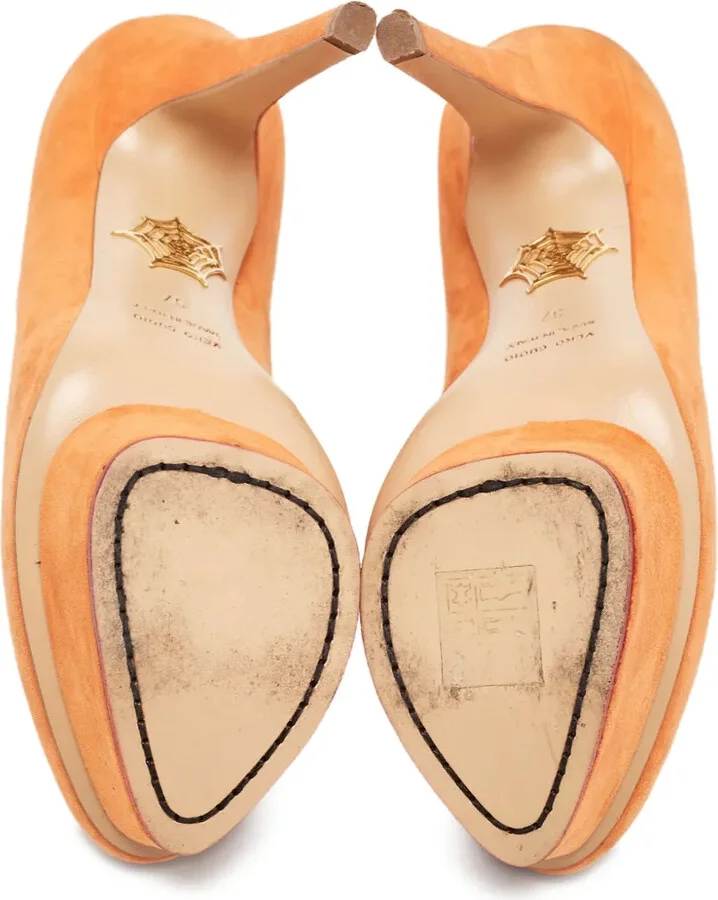 pre-owned 145mm Dolly suede pumps - Image 5