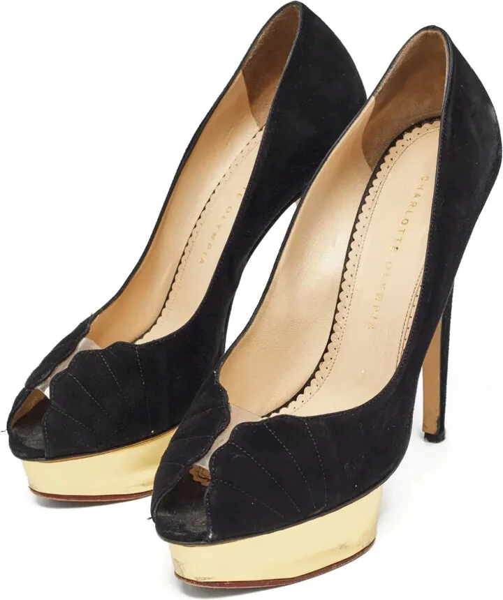 Pre-Owned 145mm Peep-Toe Platform Pumps - Image 2