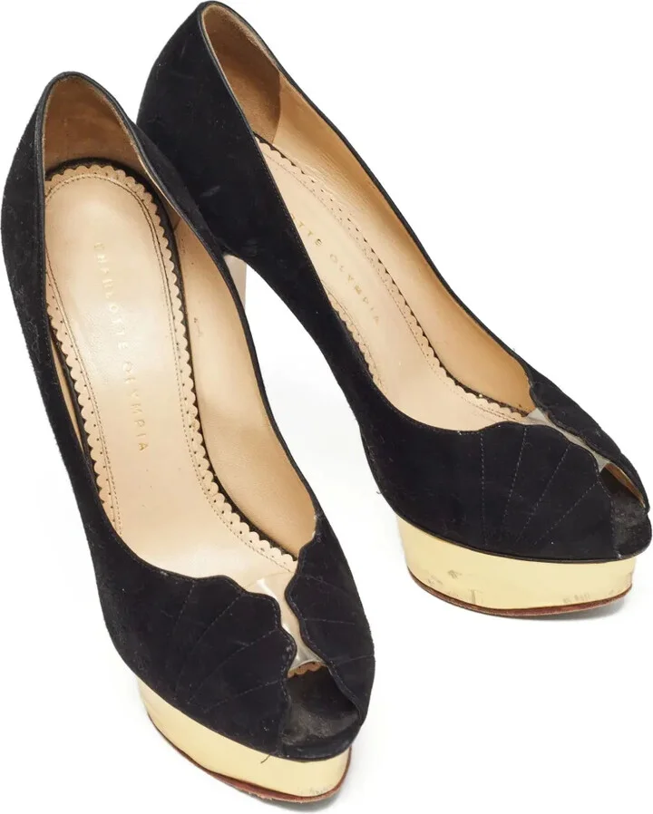 Pre-Owned 145mm Peep-Toe Platform Pumps - Image 3