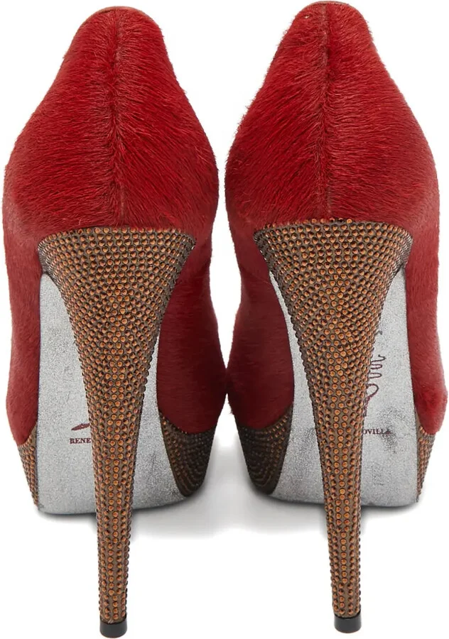 Pre-Owned 145mm Platform Crystal Pumps - Image 3