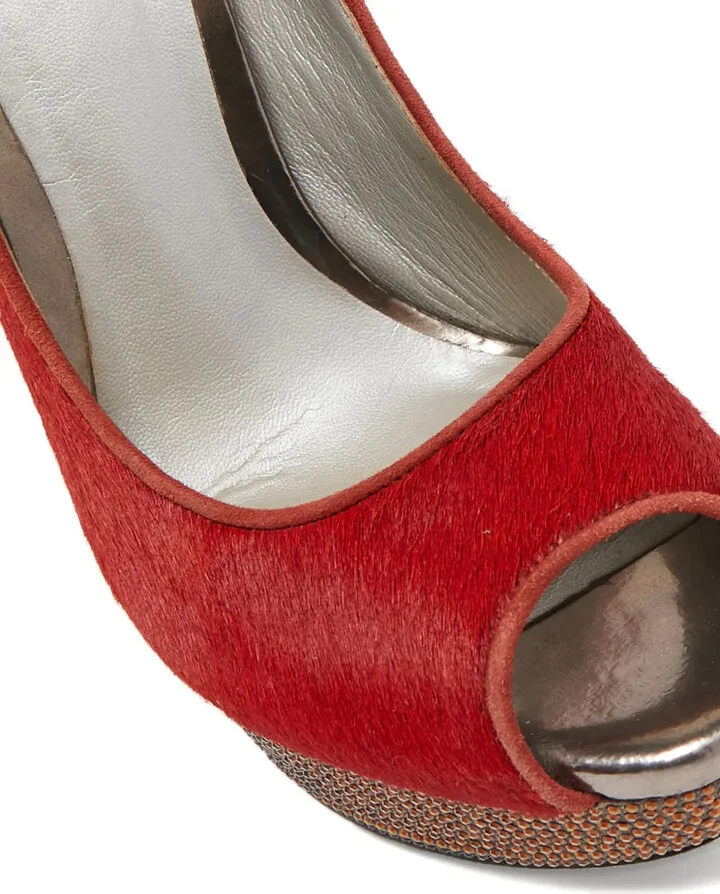 Pre-Owned 145mm Platform Crystal Pumps - Image 5