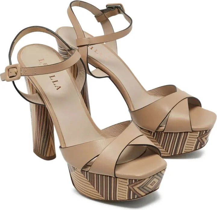Pre-Owned 145mm strappy platform sandals - Image 2