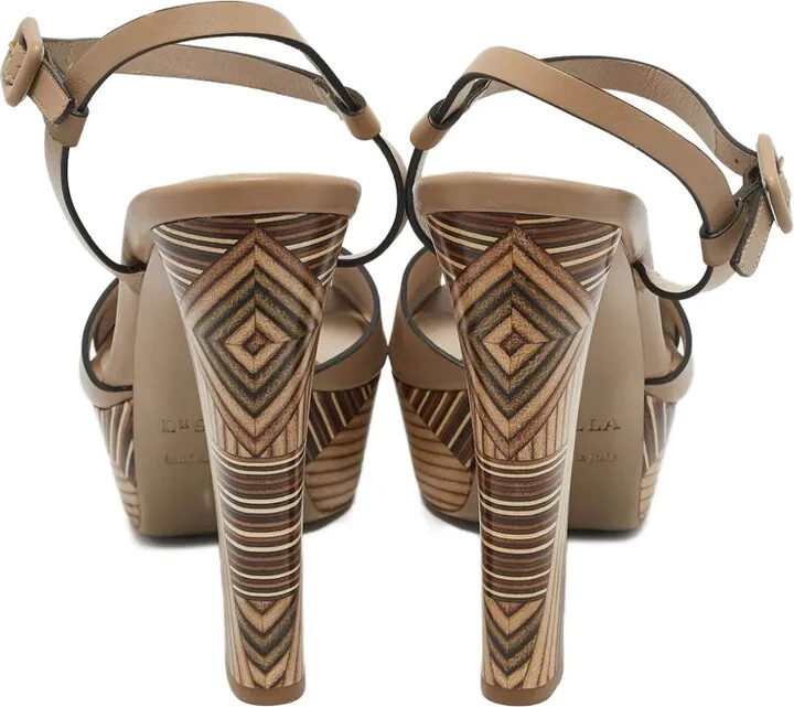 Pre-Owned 145mm strappy platform sandals - Image 3