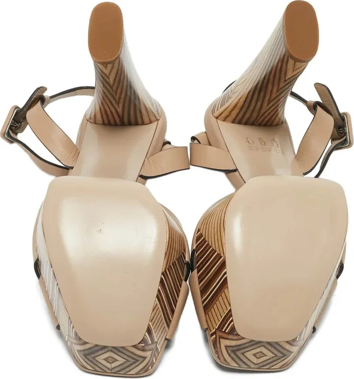 Pre-Owned 145mm strappy platform sandals - Image 5