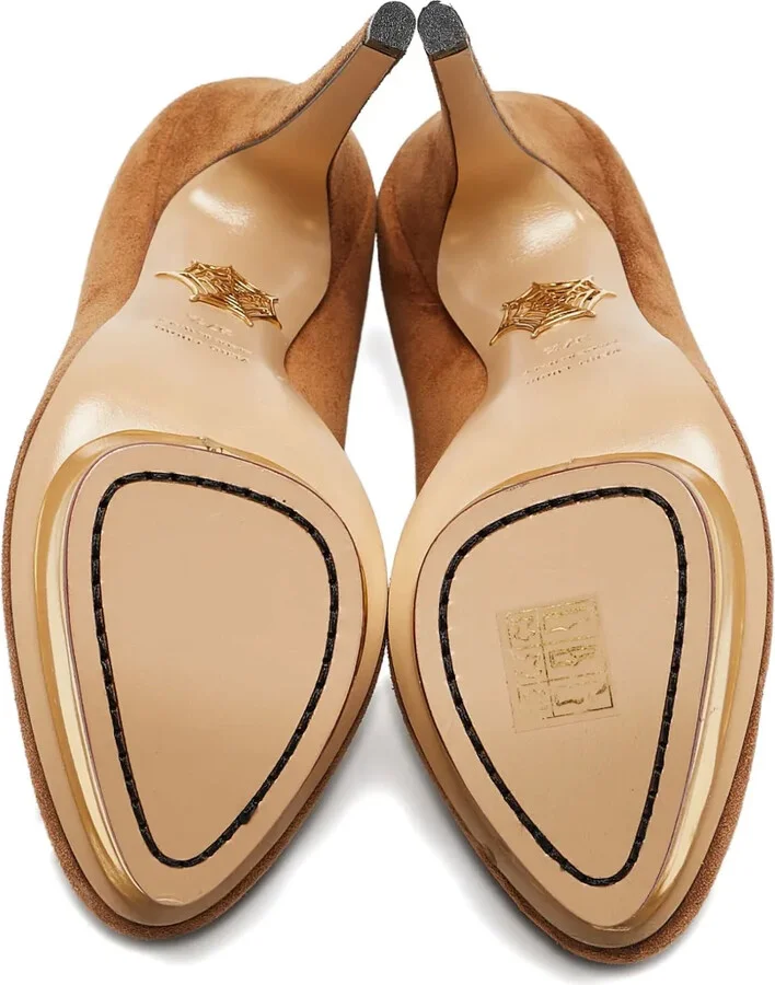 Pre-Owned 145mm Suede Platform Pumps - Image 5