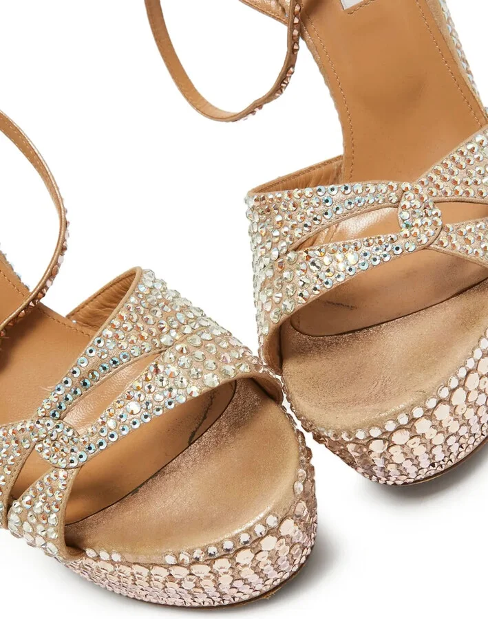 Pre-owned 150mm crystal-embellished platform sandals - Image 5