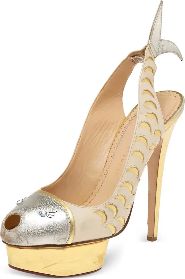 Pre-Owned 150mm Fish-Motif Pumps - Image 2