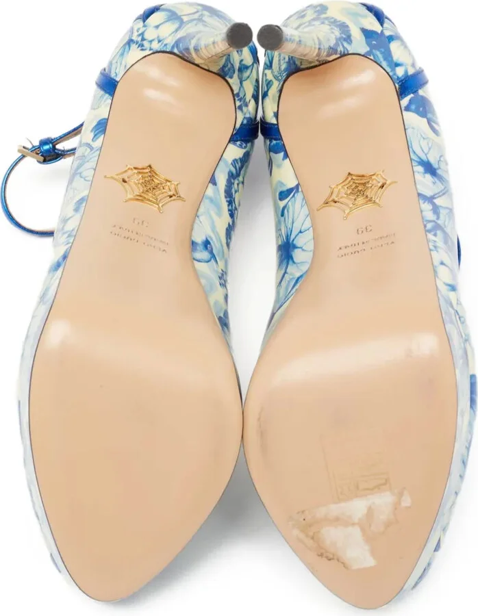 Pre-Owned 150mm Floral-Print Platform Pumps - Image 5
